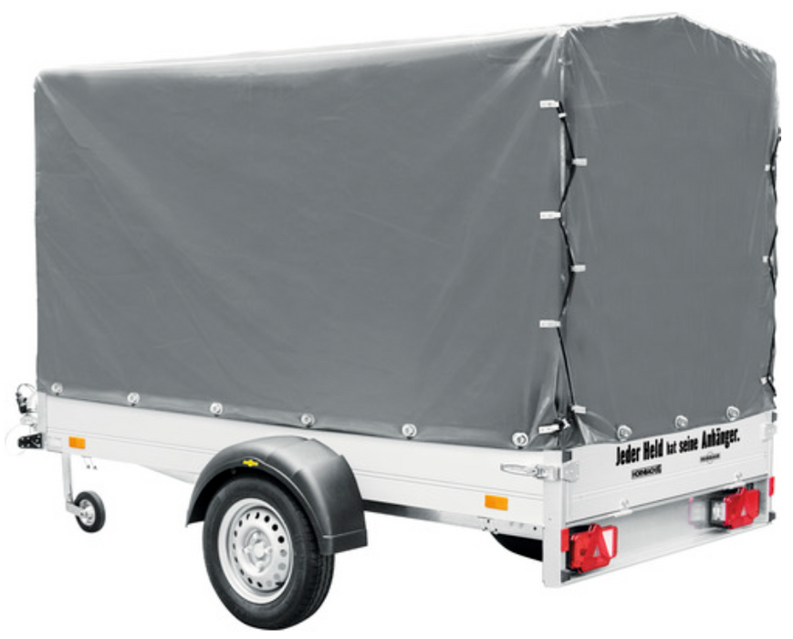 Miete Humbaur Einachsanhänger Heldenanhänger 4.0 mit Plane und Spriegel 2510 x 1310 x 300 ungebremst zul. Gesamtgewicht max. 750 kg