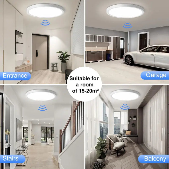 Modernes LED-Deckenlicht mit Bewegungs- & Lichtsensor