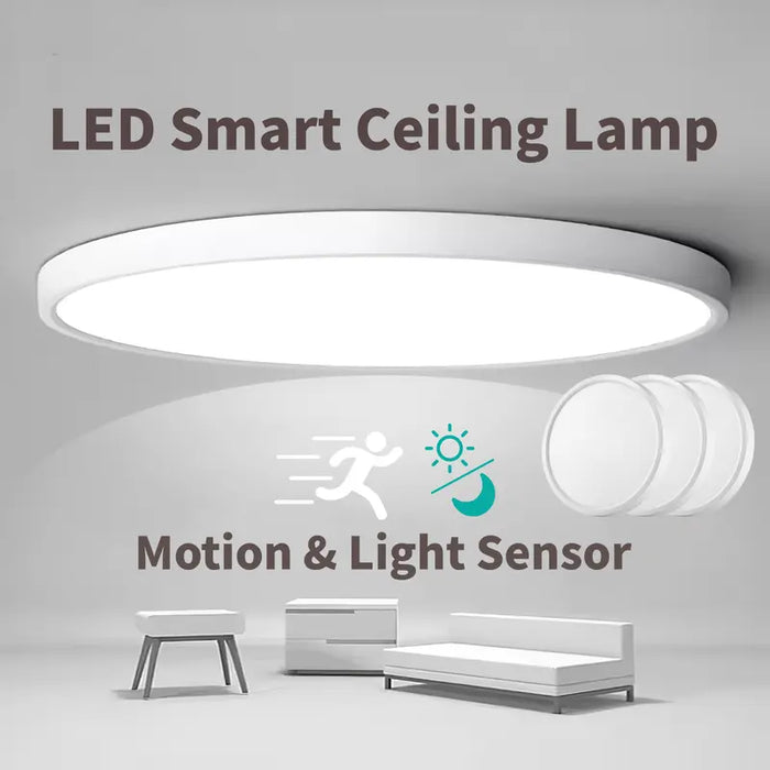 Modernes LED-Deckenlicht mit Bewegungs- & Lichtsensor