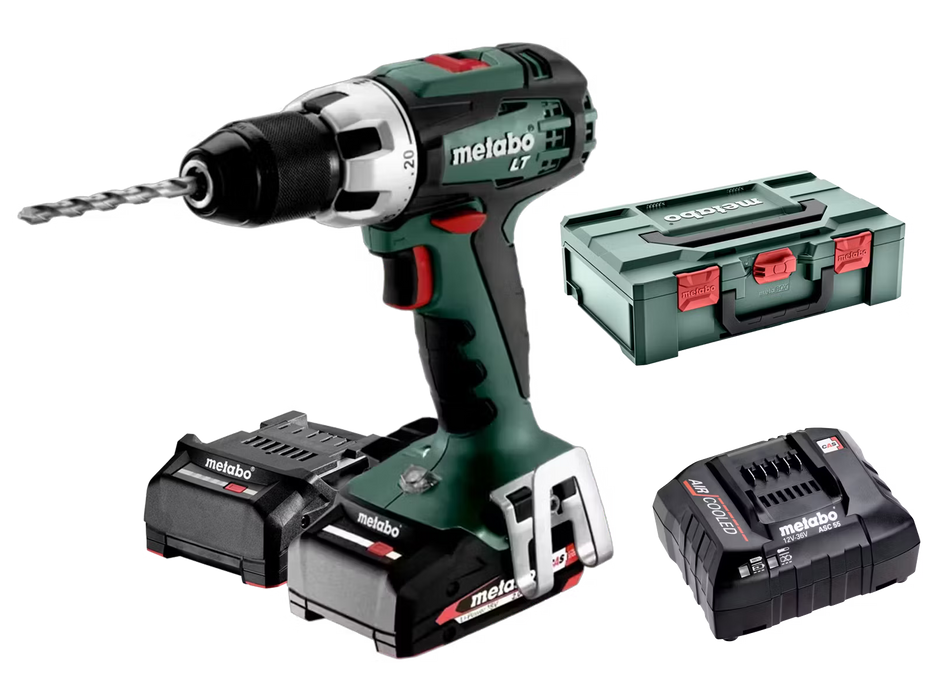 Metabo BS 18 LT Akku-Bohrschrauber 18 V | 2x 2,0Ah | Ladegerät | Metabox