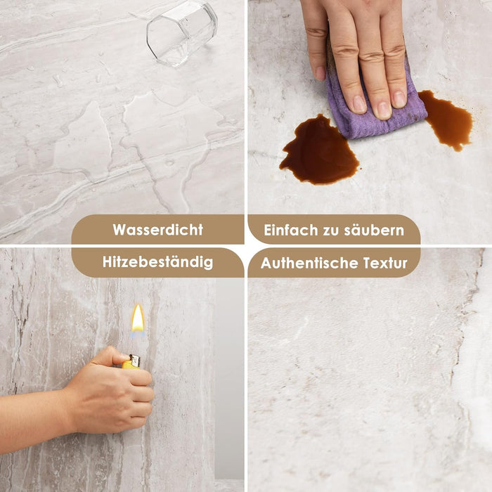 PVC Bodenbelag, Vinylboden Selbstklebend Wasserdicht, 61.0CM X 30.5CM DIY Selbstklebende Fliesen Für Küche, Badezimmer Und Schlafzimmer, 12 Stück, Abdeckung 2,23 M²