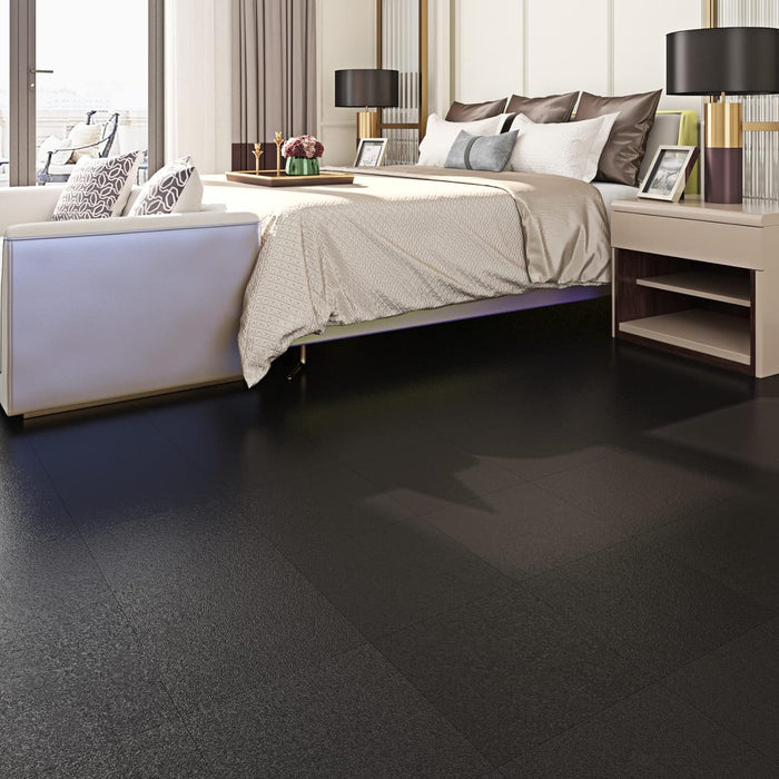 Livelynine 32 Fliesen PVC Fliesen Selbstklebend Boden 30X30 Vinylboden Selbstklebend Badezimmer PVC Bodenbelag Selbstklebend Schwarz Vinyl Fliesen Selbstklebend Küche PVC Boden